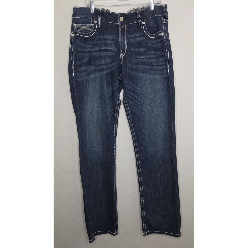 Ariat REAL Women's Jeans Size 34XL Mid Rise Entwined Festival Boot Cut 34×37